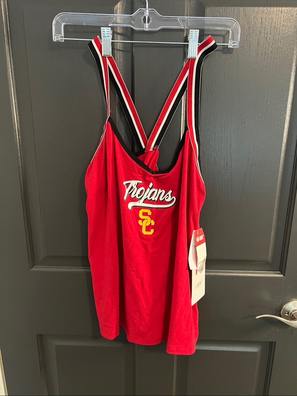USC Trojans Red Racerback Tank Top women’s size L wear by Erin Andrews